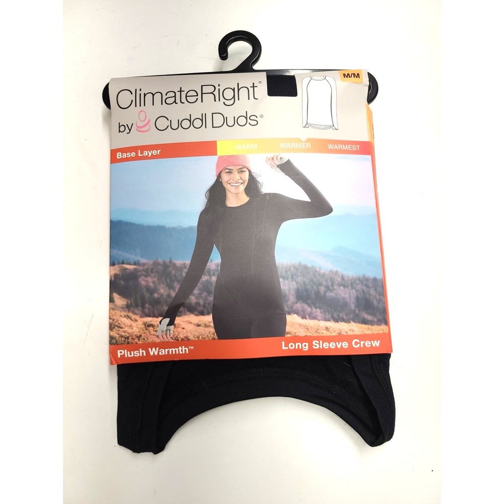 Climate Right by Cudddle Duds Base Layer Plush Warmth Long Sleeve Crew Sz M